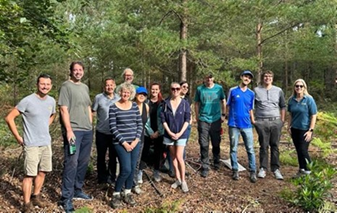 A group of LV= employees at Brownsea island