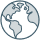 Safeguarding our environment icon, showing planet earth