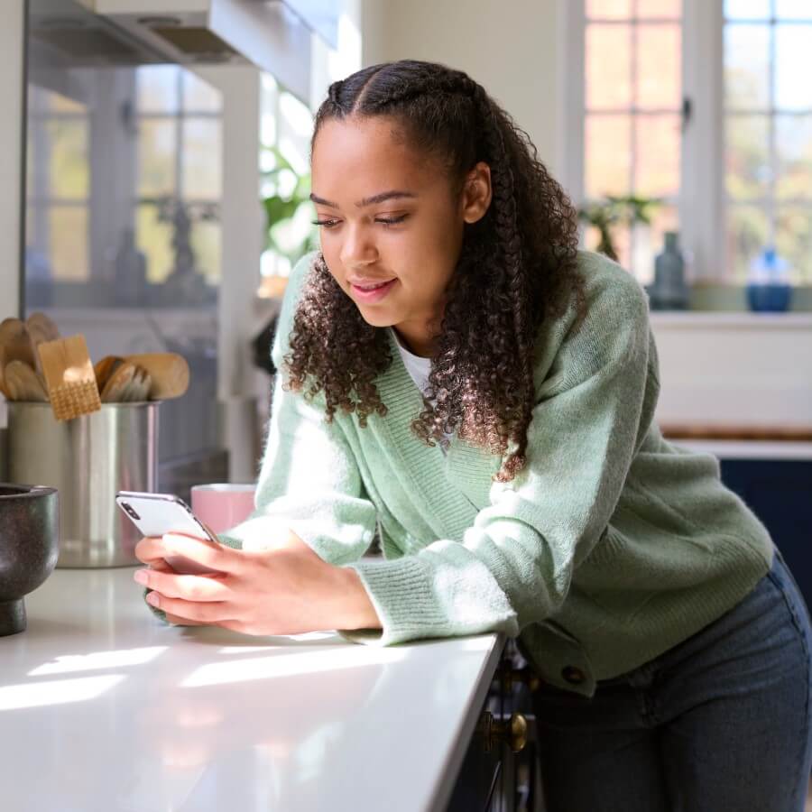 Woman on her phone