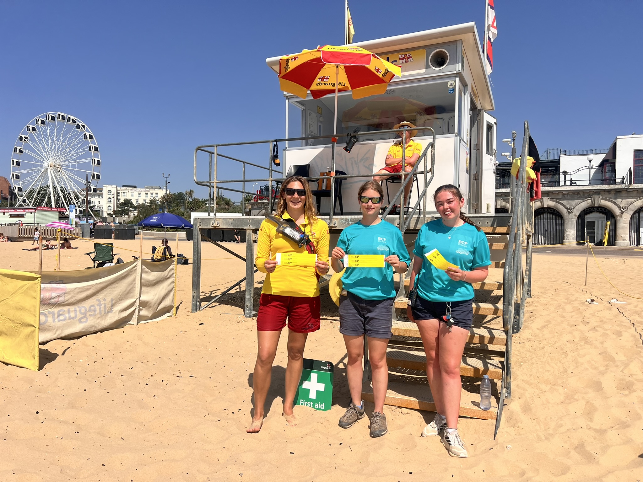 Group on Bournemouth beach for KidZone
