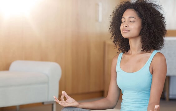 Woman meditating