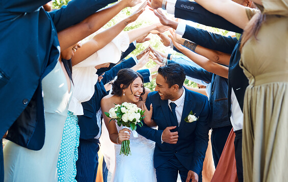 Couple getting married