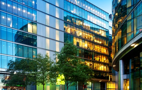 Tall building reflections