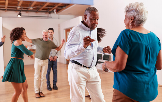 Seniors at a dance class