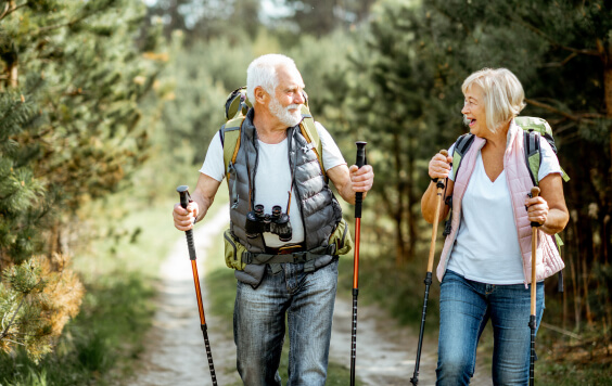 Older couple on a hike