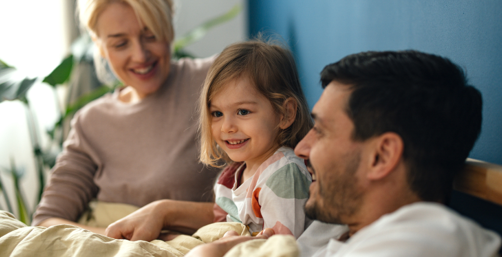 Parents with their daughter