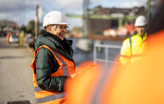 Builders on site