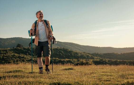 Mountain walk and camping adventures