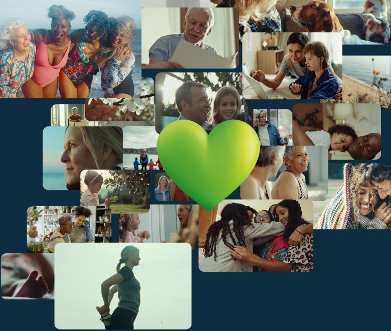 Collection of images from the LV= TV advert