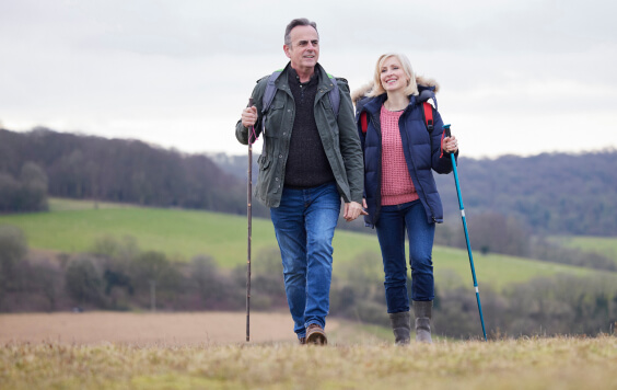 Couple on a hike