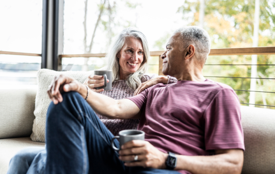 Couple on sofa