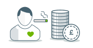 Smoker with some money