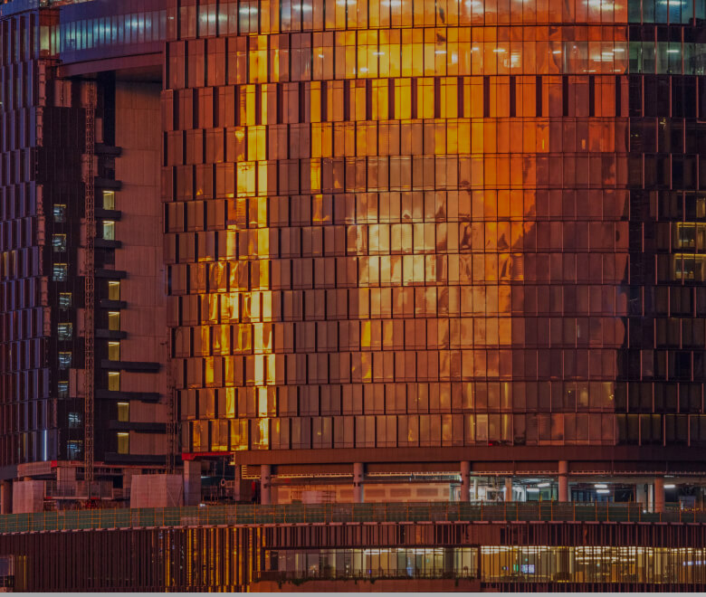 Picture of orange skyscraper